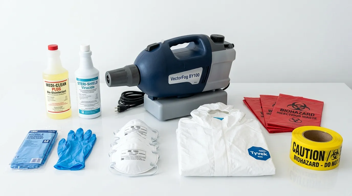 Professional biohazard remediation crew working in Airway Heights